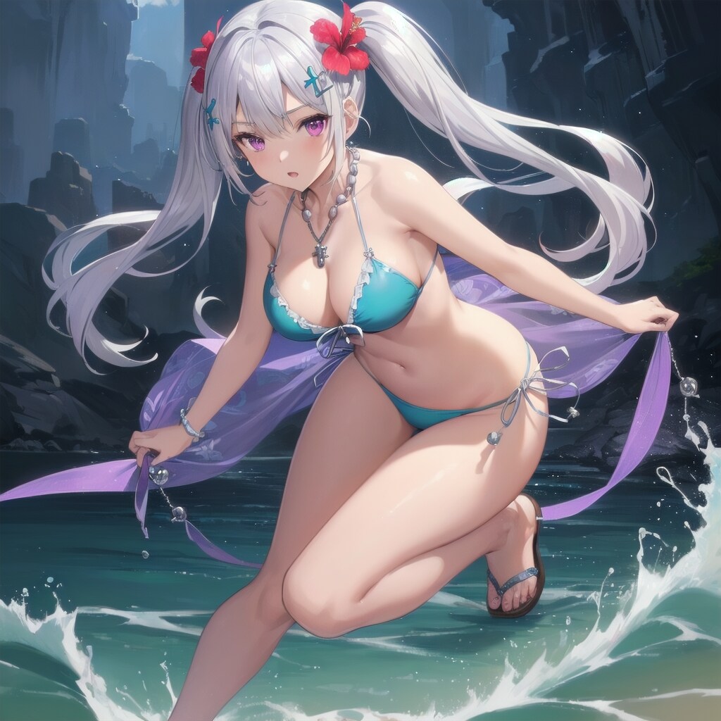 銀髪ツインテちゃん夏の思い出