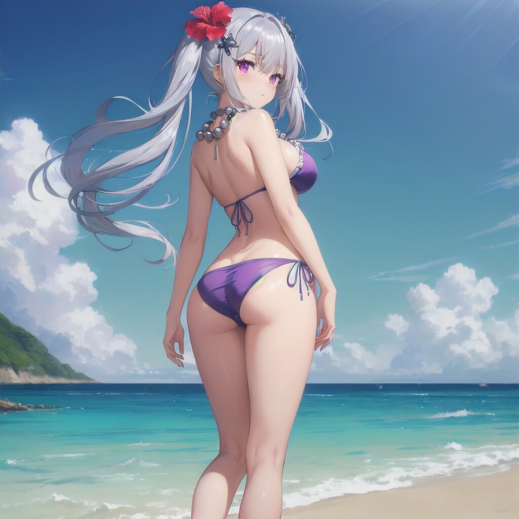 銀髪ツインテちゃん夏の思い出