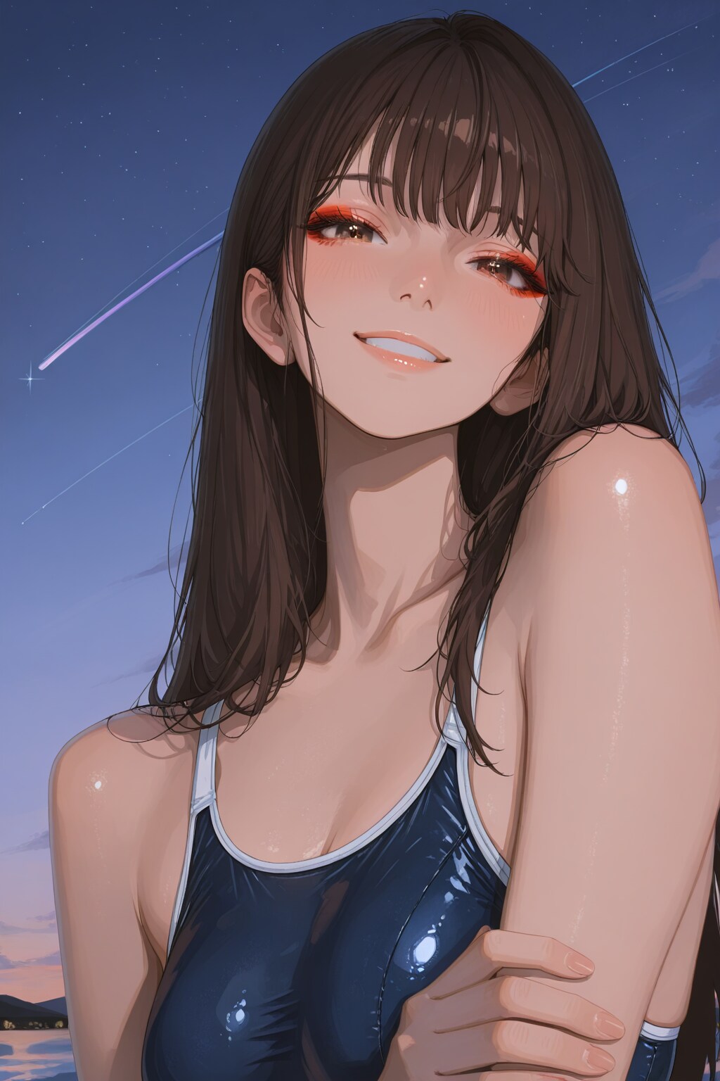 海辺の流れ星