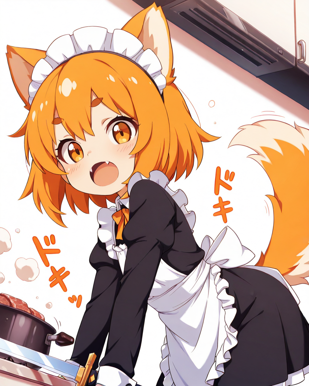 調理中のワンちゃんメイド