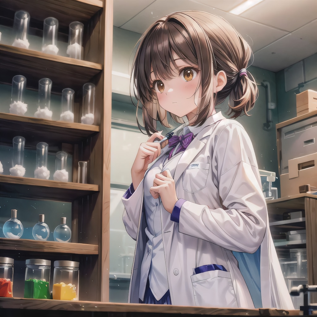 茶髪ボブで白衣の少女９