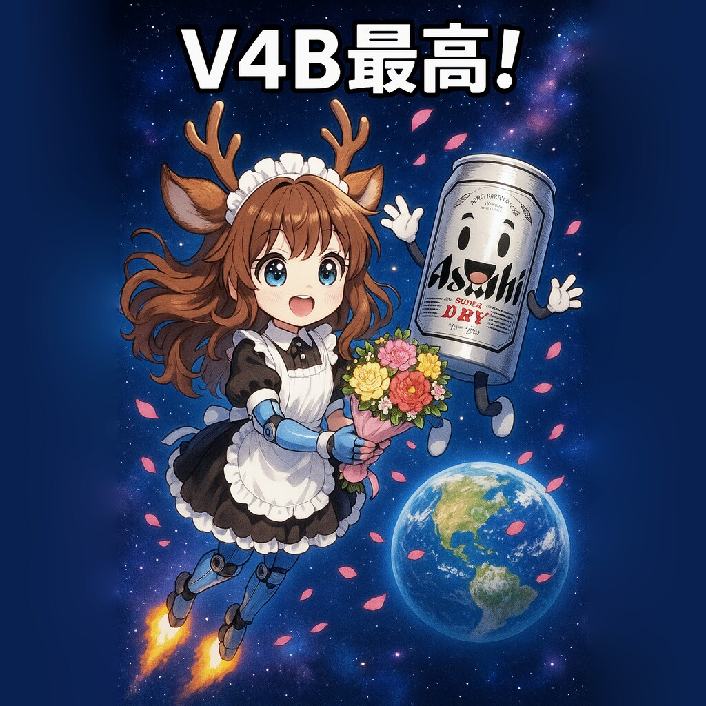 鹿角メイドのフリルエプロンの花束で感謝している小さなロボの女の子