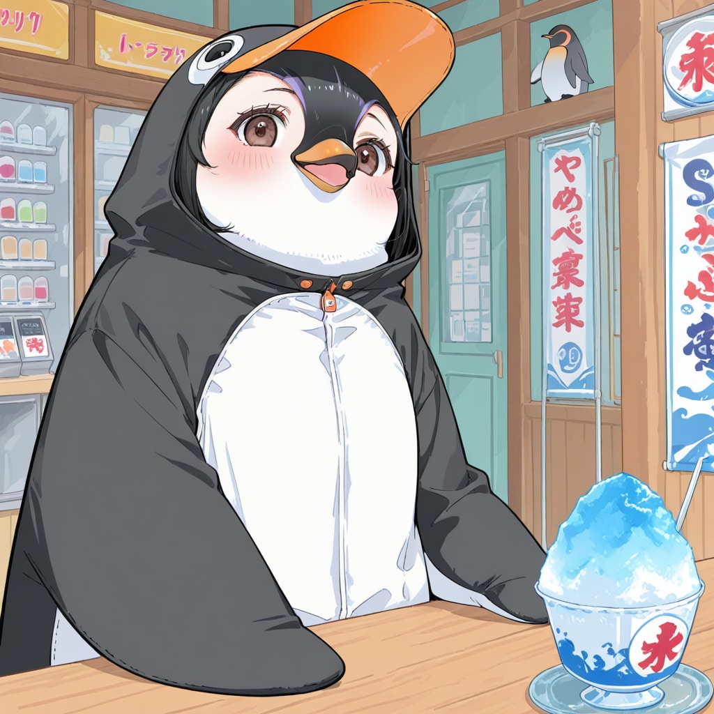 ペンギン娘のかき氷屋さん