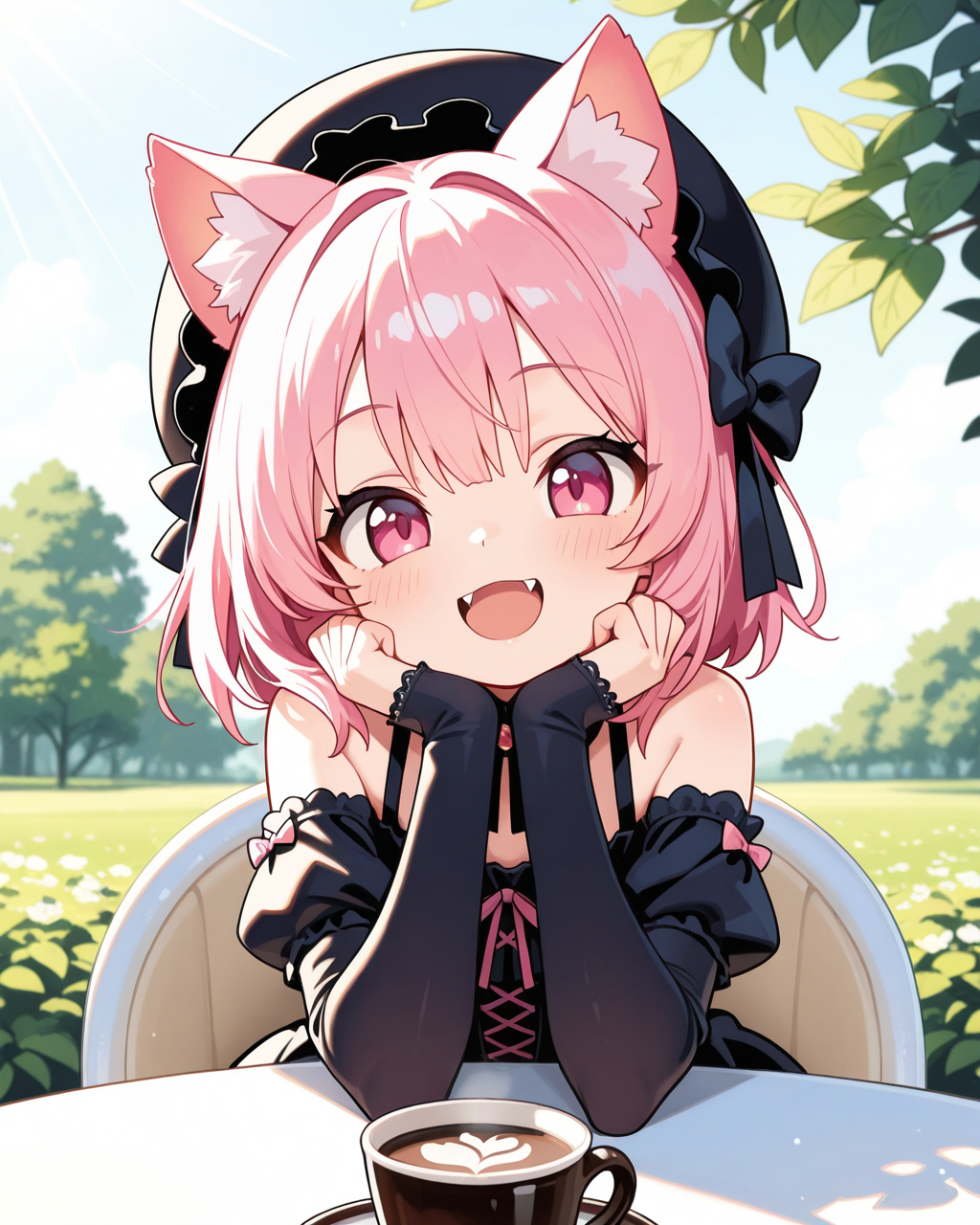 ゴシックねこのお茶会♡