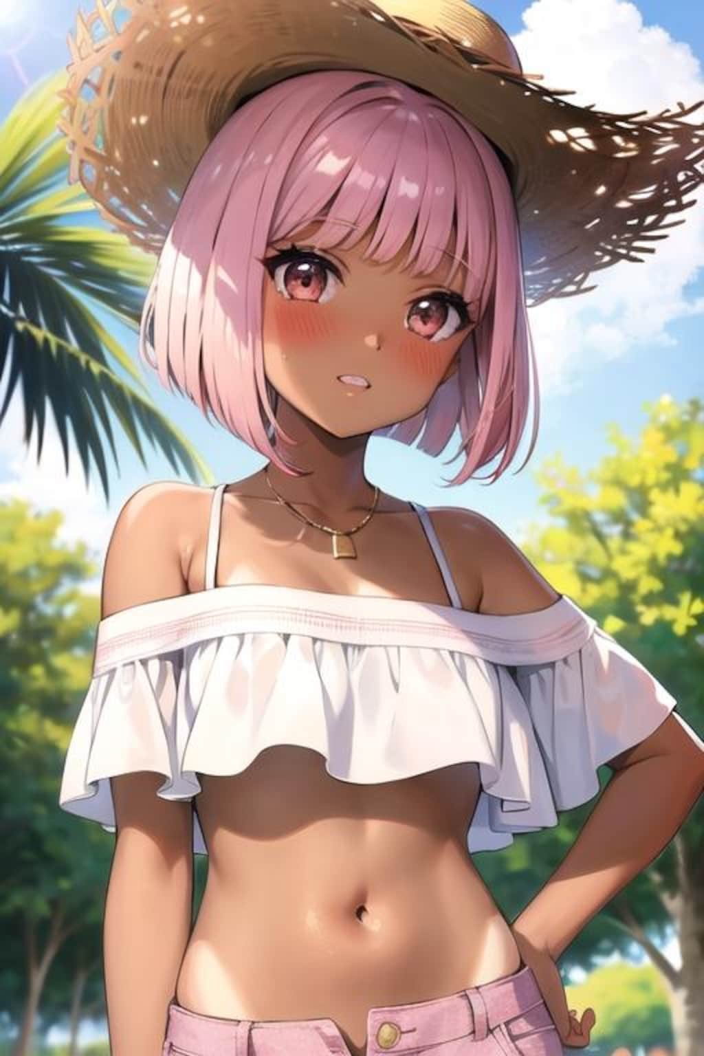 9月のプールサイド（暑い9月）