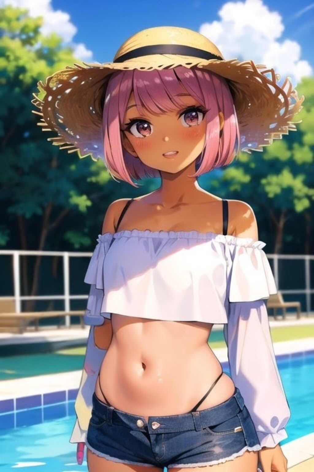 9月のプールサイド（暑い9月）