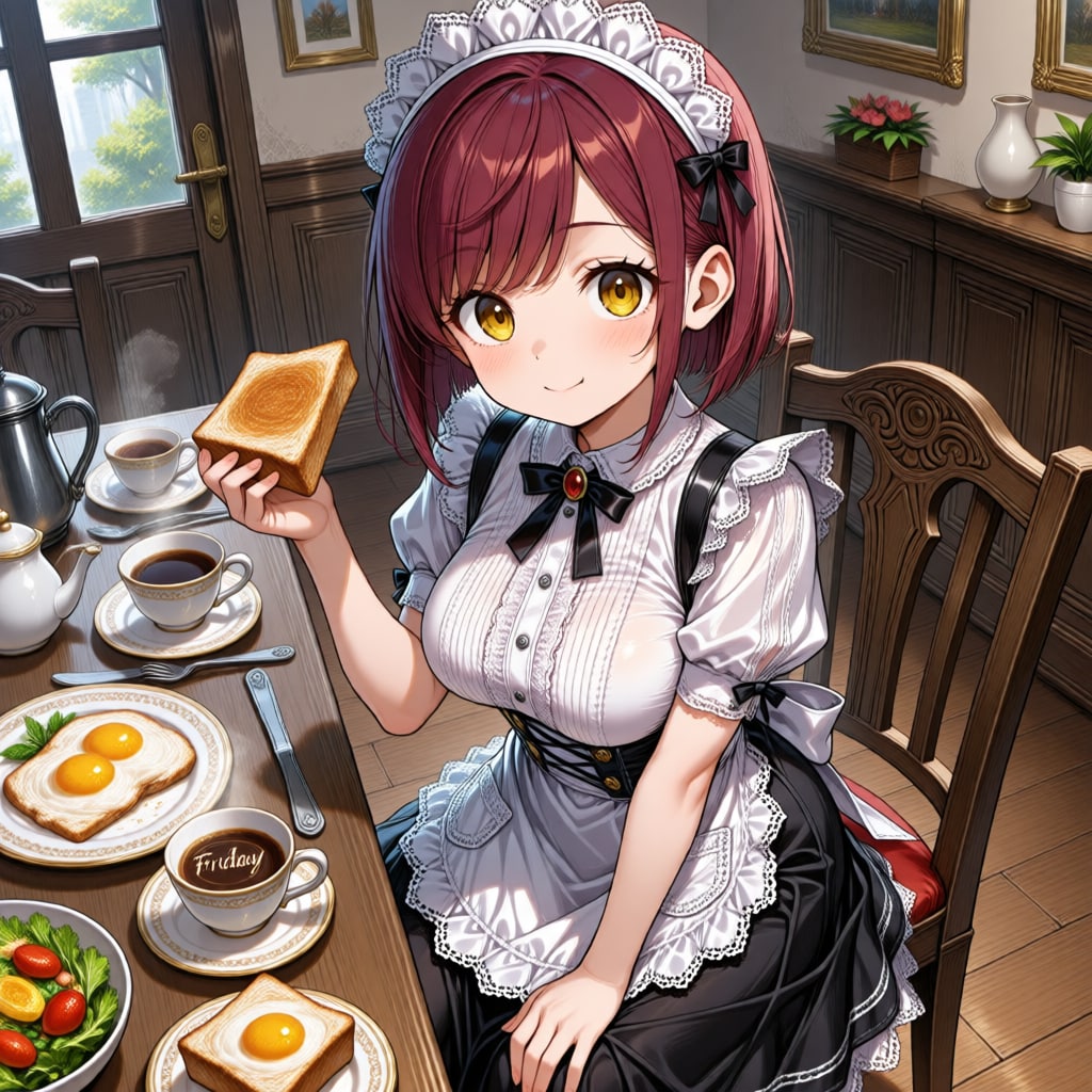おはようございます（挨拶メイドの芽衣ちゃん）