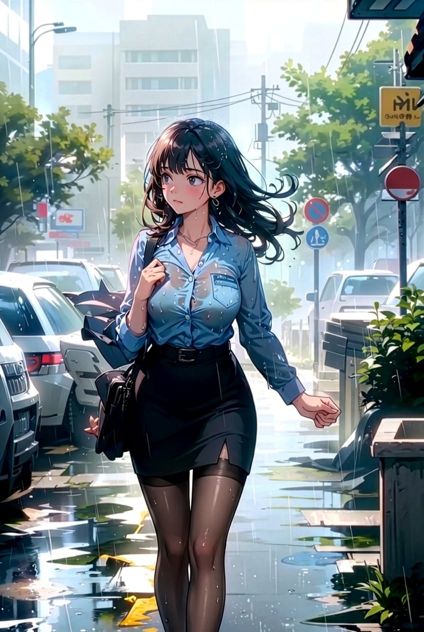 【天気予報は晴れだったのに・・】 | の人気AIイラスト・グラビア