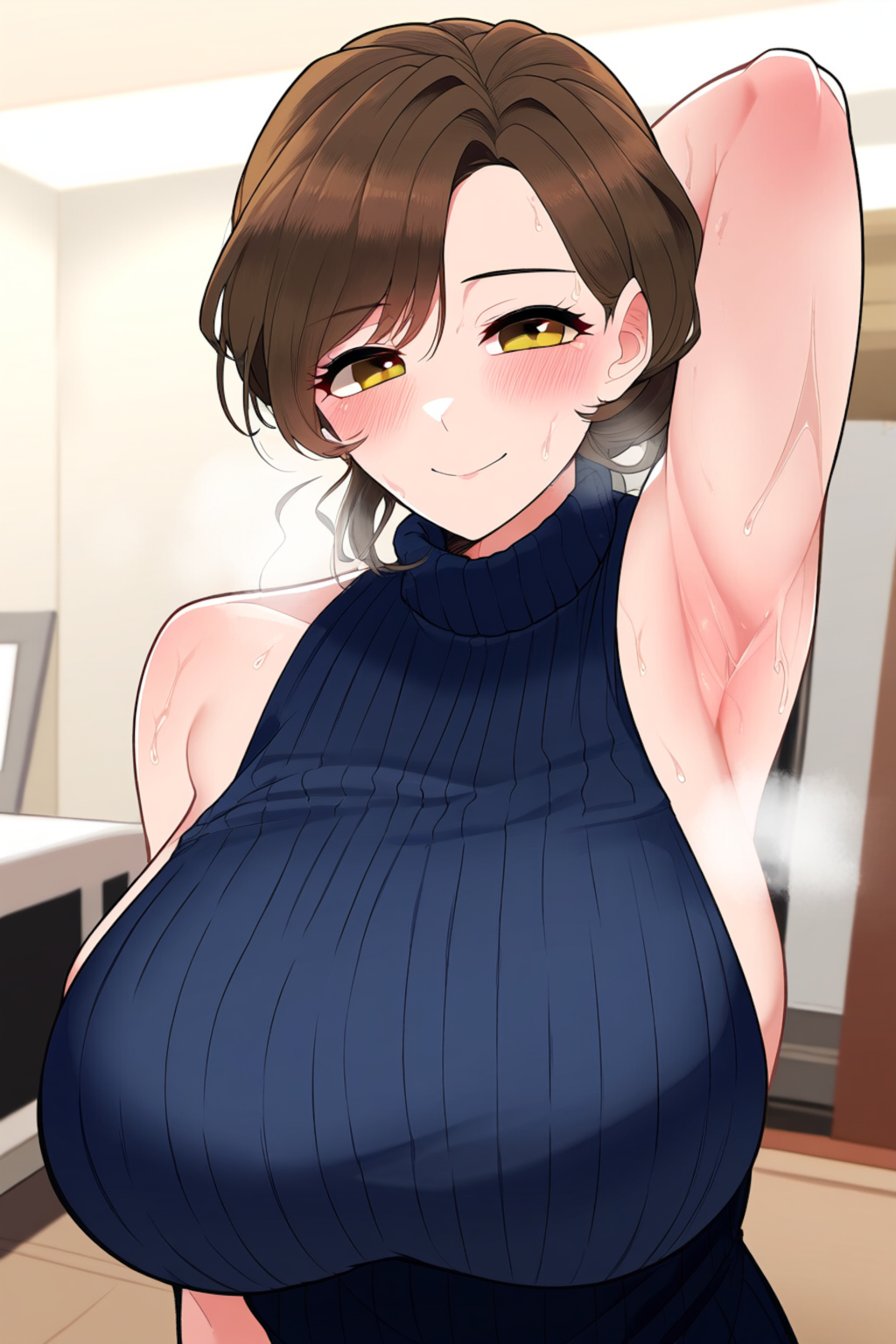 家事の成果を腋で報告してくれる妻