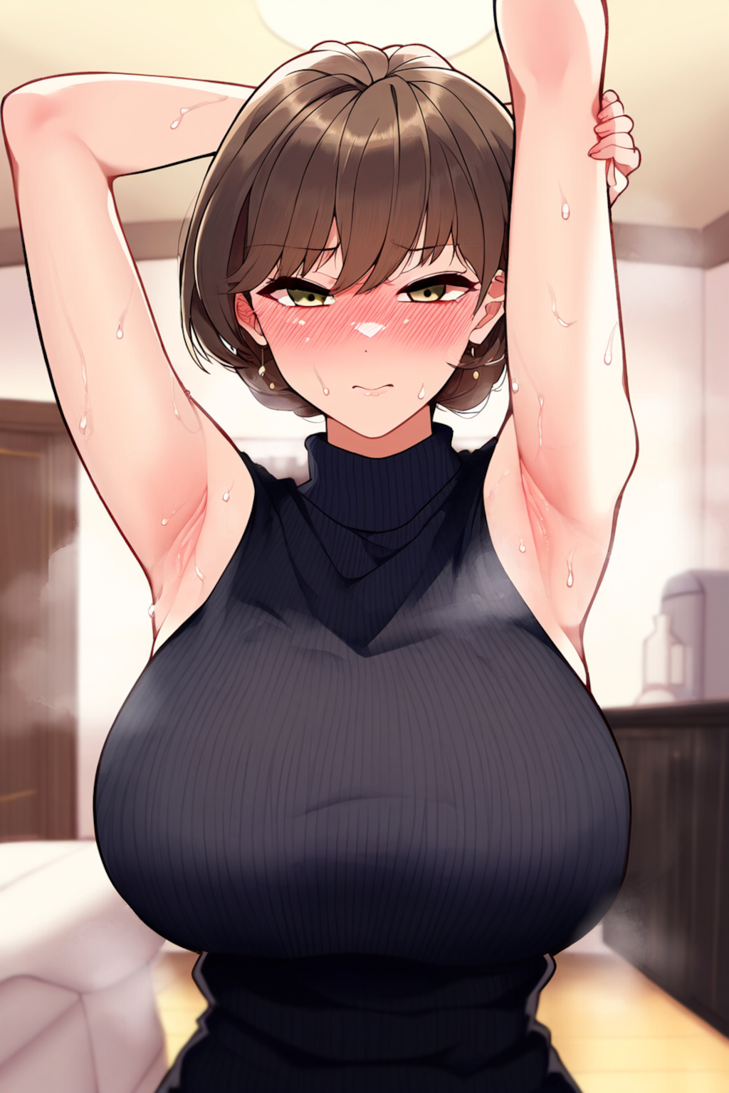 家事の成果を腋で報告してくれる妻