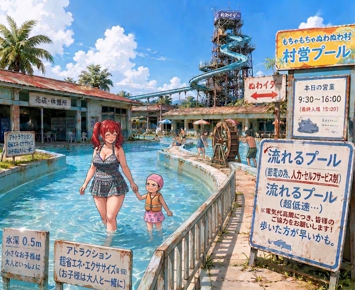 プールが「人力セルフサービス」に…店長の夏休み