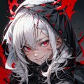 白髪パーカー女子 2枚目