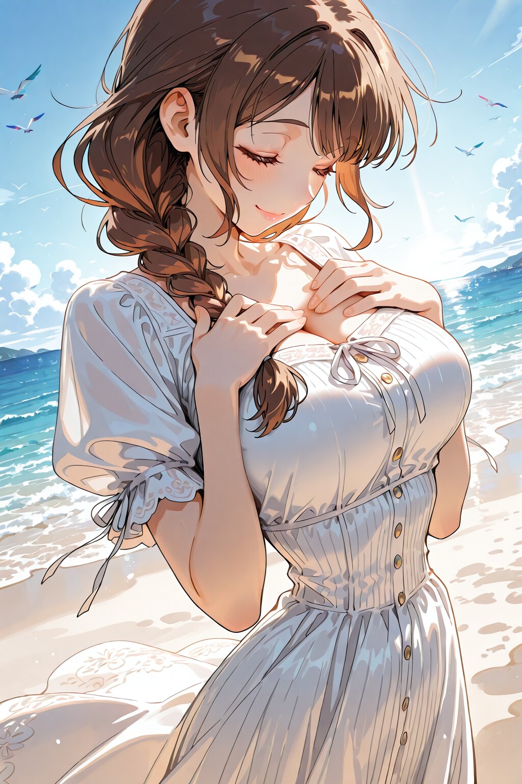 想いを胸に💕 | の人気AIイラスト・グラビア