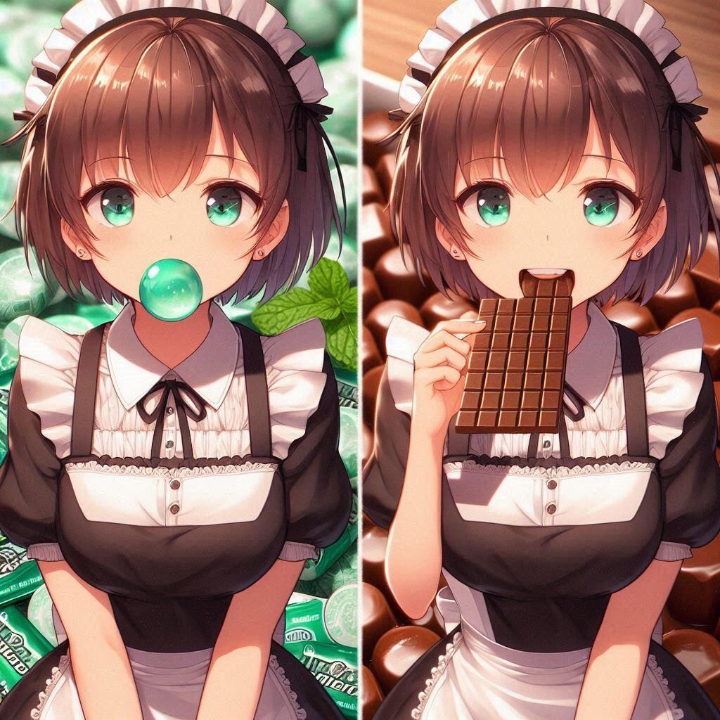 ガムとチョコを一緒に食べると溶けるよ不思議！