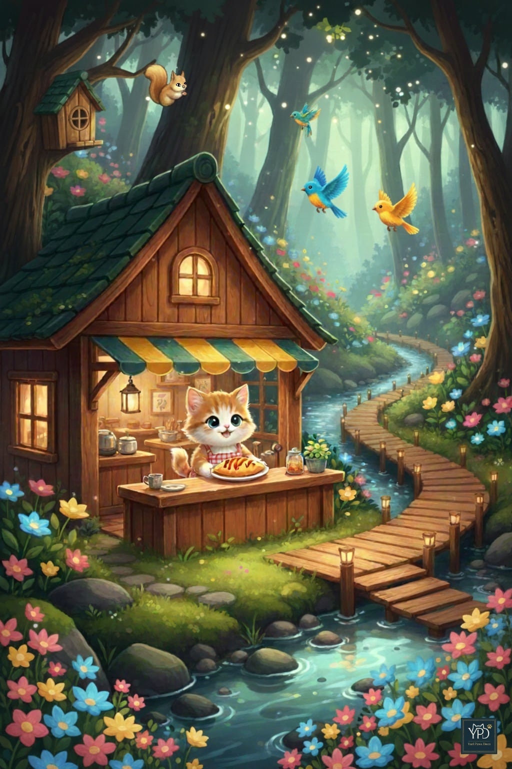 仔猫店主の森のふわふわオムライス