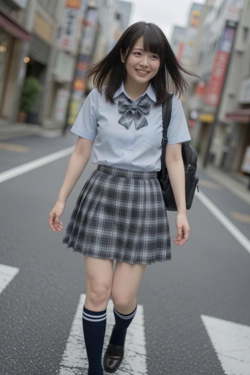 突然の風、彼女のパンティ