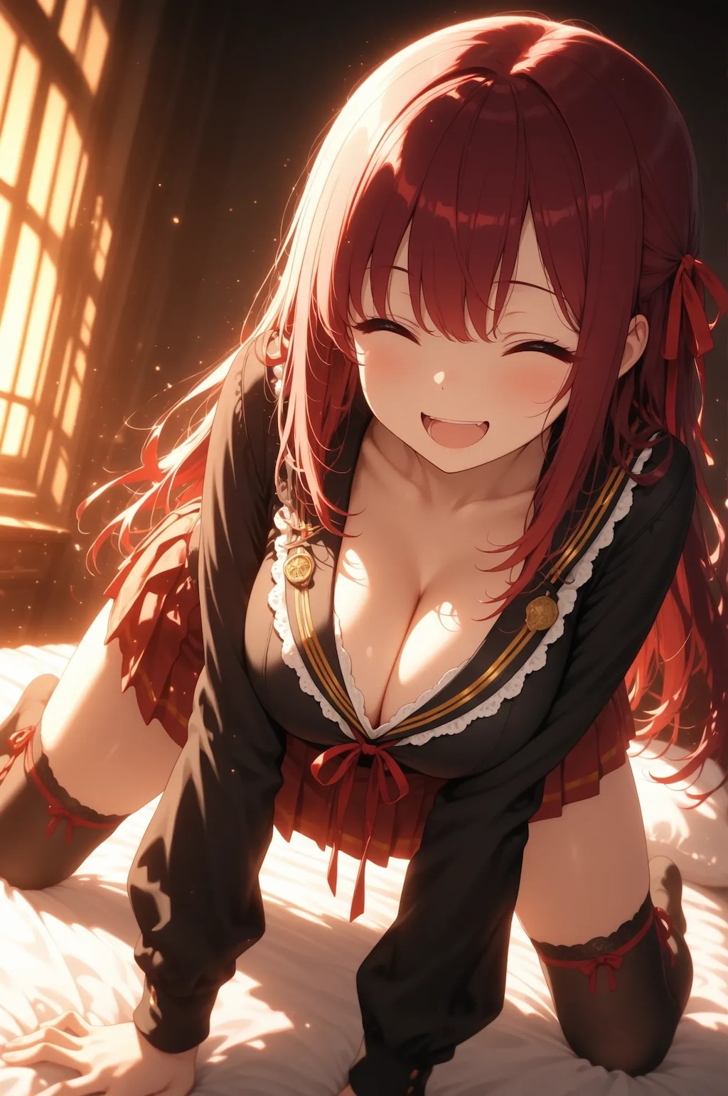 ベッドの上でも可愛すぎるマリ先輩♡