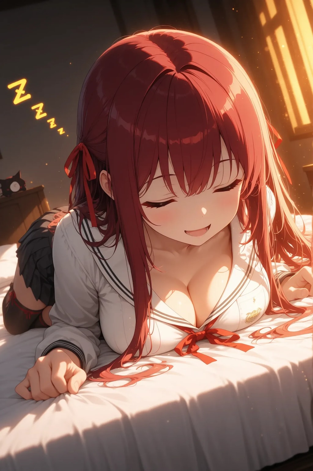 ベッドの上でも可愛すぎるマリ先輩♡