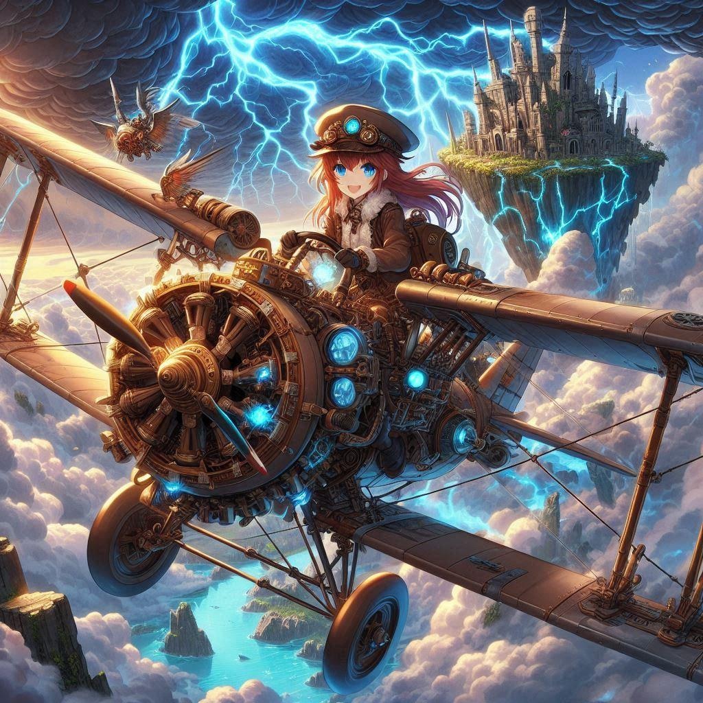 天空の城を目指す冒険者ちゃん