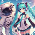 初音ミクと宇宙服 3枚目