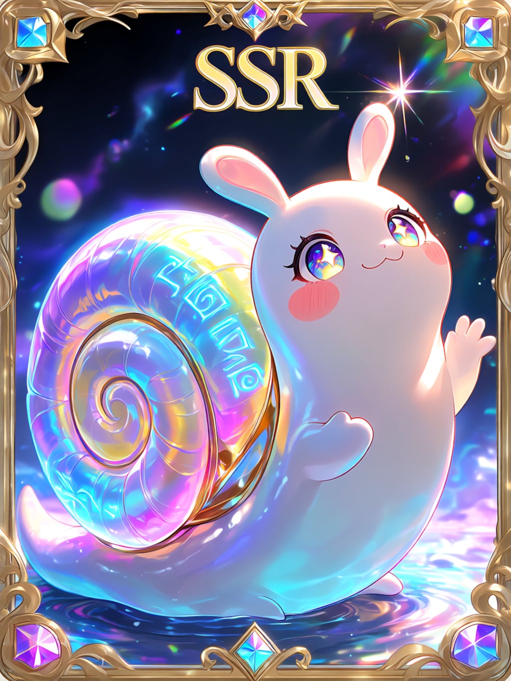 雨を喜ぶカタツムリ