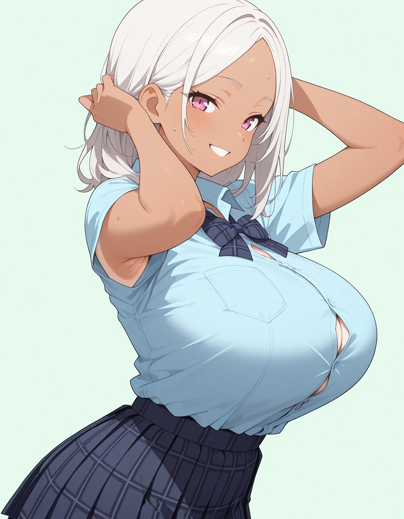 後輩日焼けギャル