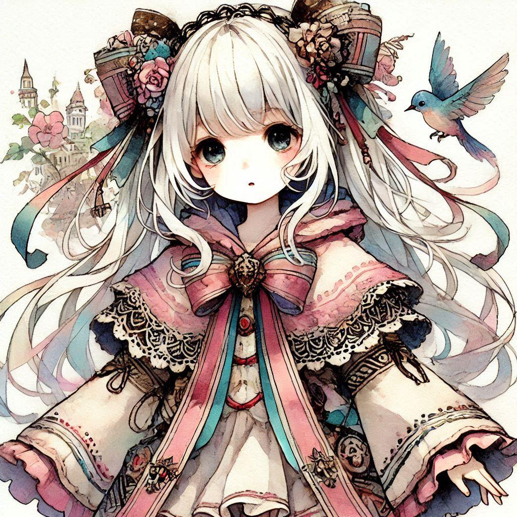 白髪の可愛い女の子【125】 | の人気AIイラスト・グラビア