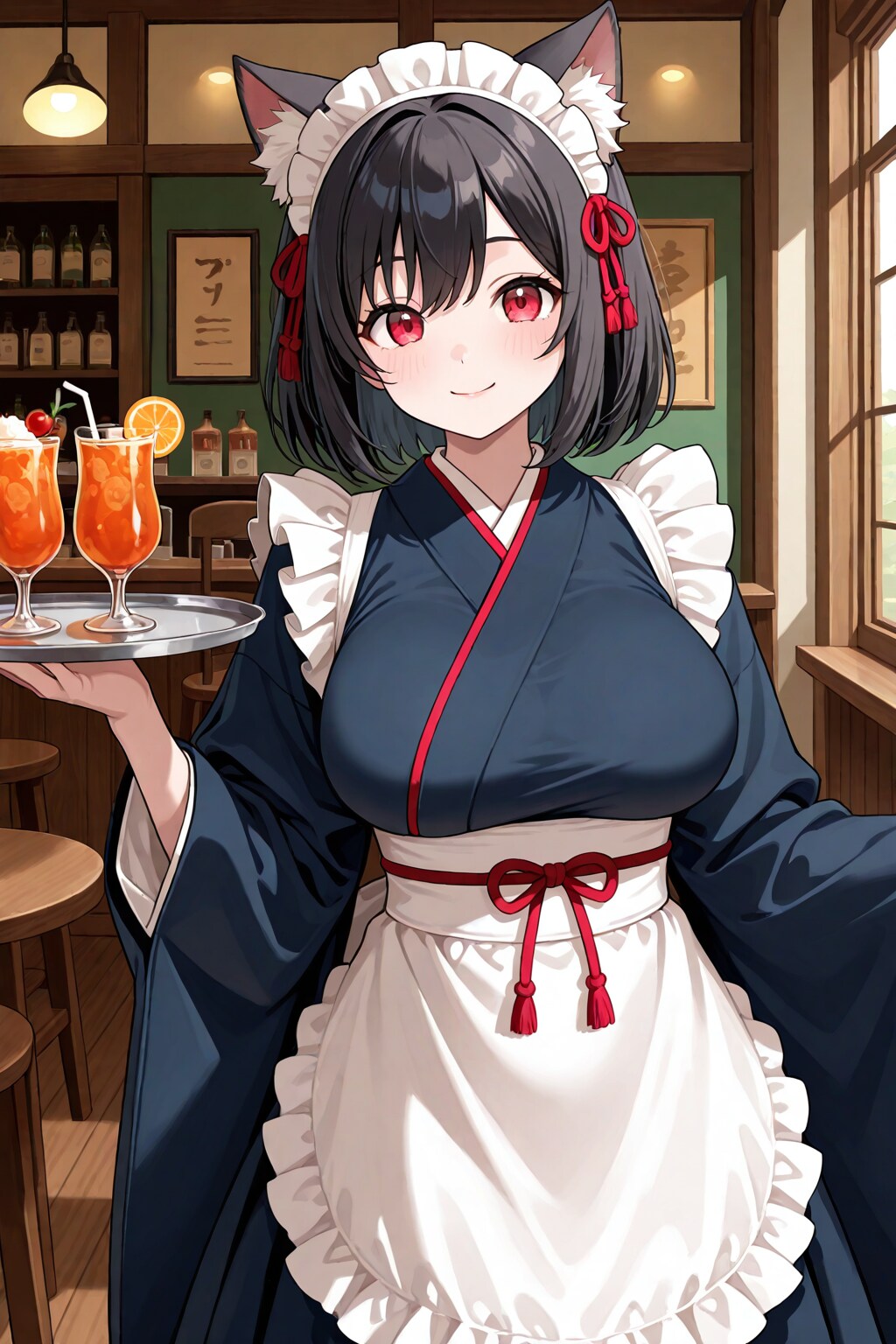 和装喫茶の猫耳お姉さん【和風喫茶へようこそ】