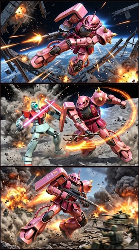 ザクの日　シャア専用ザク | の人気AIイラスト・グラビア