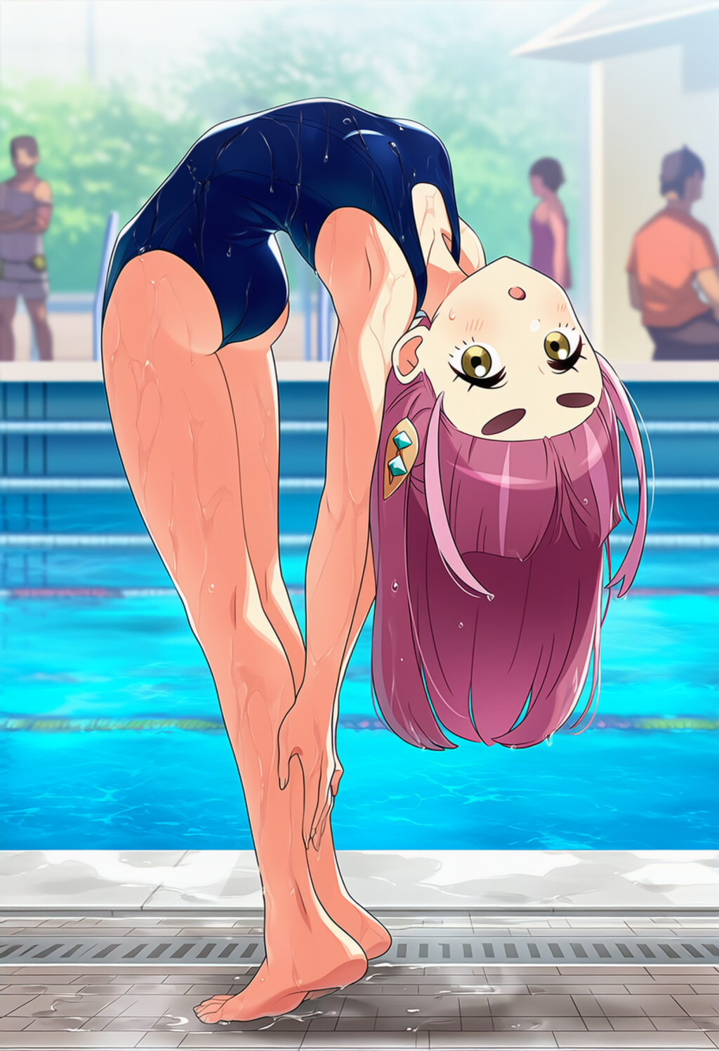 競泳水着　後ろ反り57