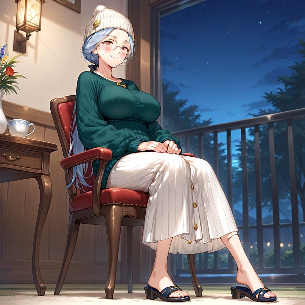 青髪のおばあちゃん