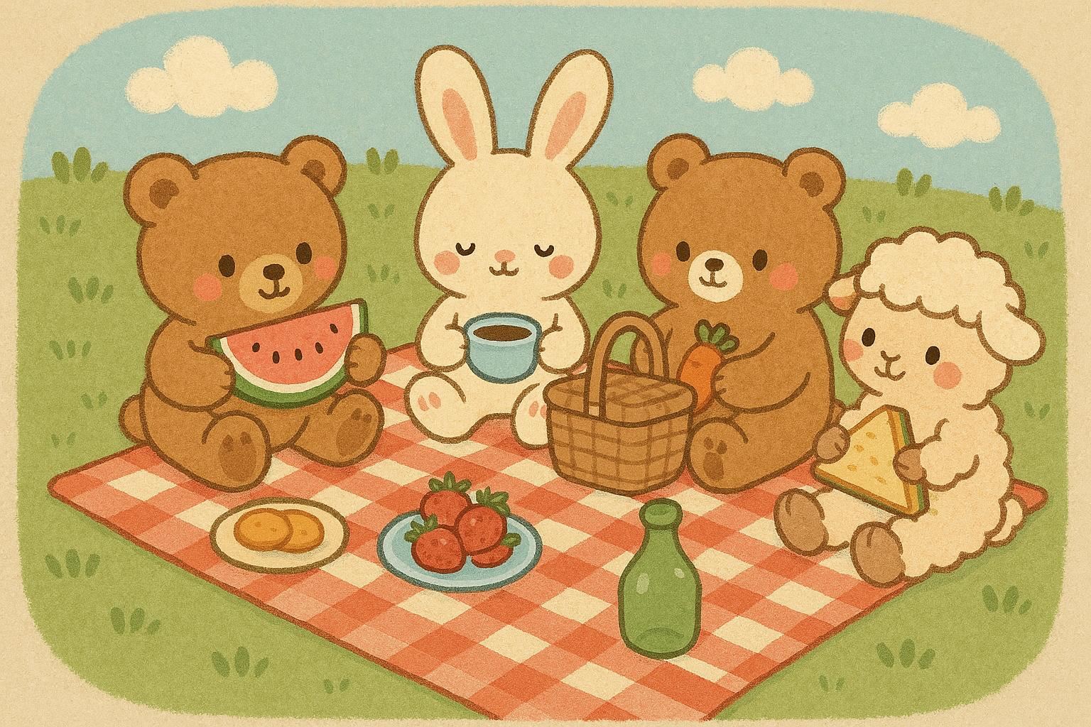 かわいい🐾ピクニック | の人気AIイラスト・グラビア