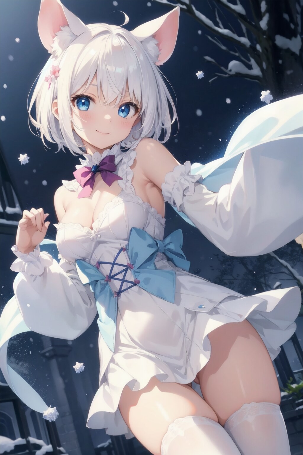 白ねずみと雪