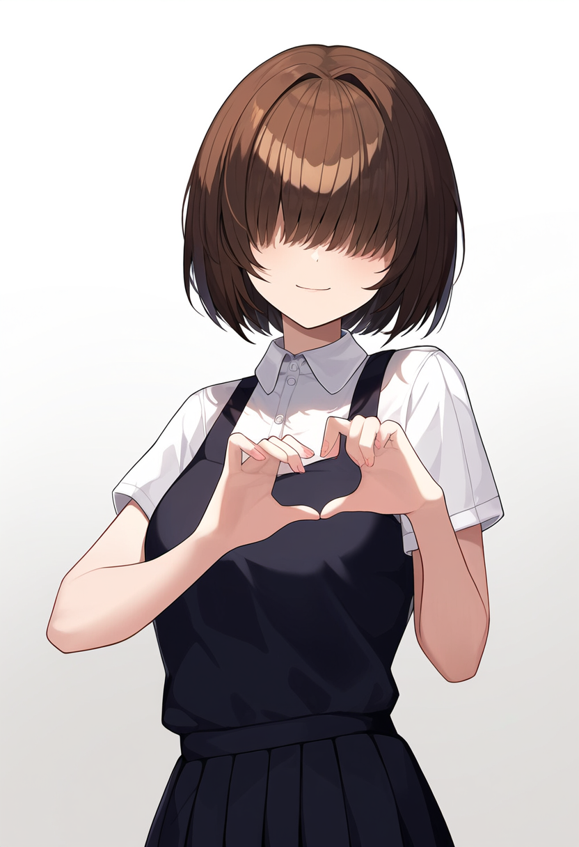 ほら、萌え萌えキュン！どう？可愛く出来てる？ | の人気AIイラスト・グラビア