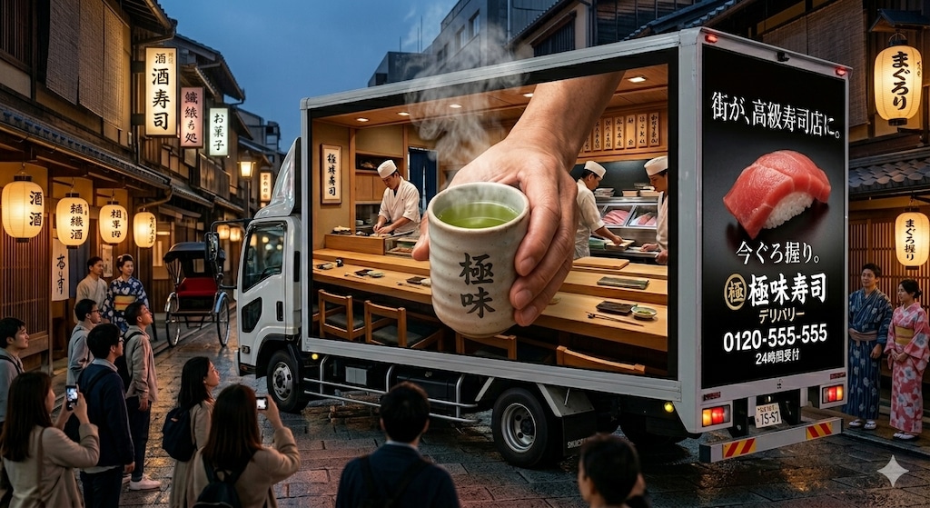 寿司屋のアドトラック