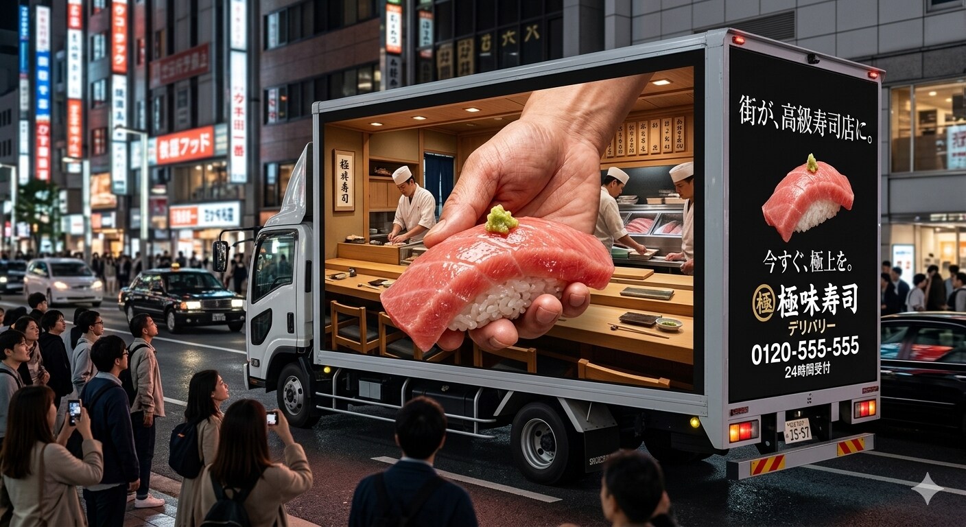 寿司屋のアドトラック