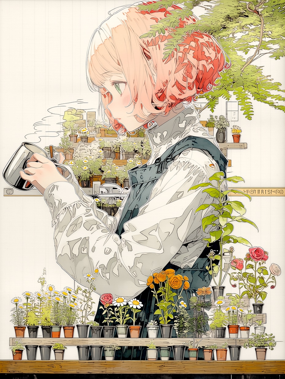 花に囲まれる時間 | の人気AIイラスト・グラビア