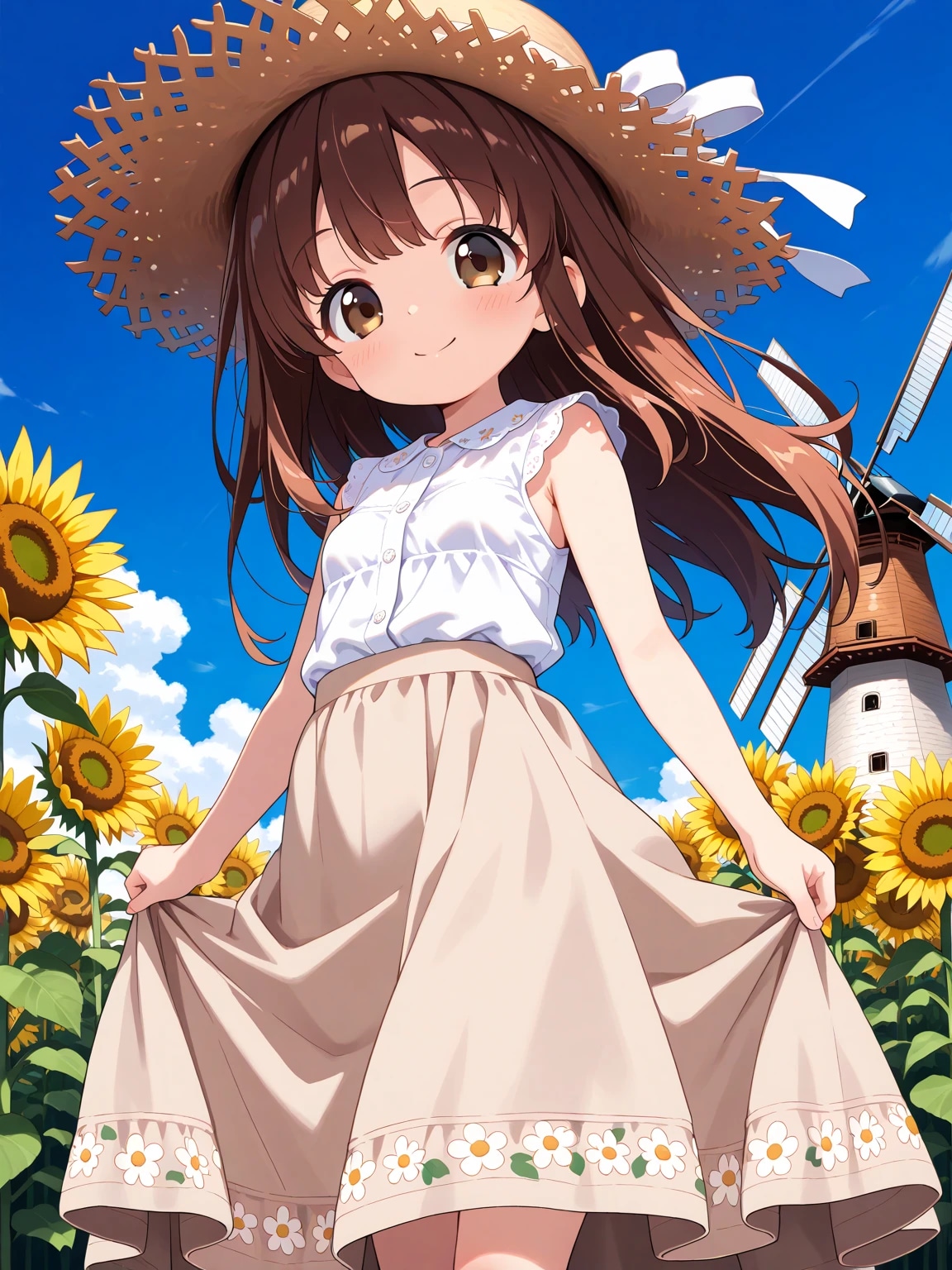 かえでちゃんとひまわり畑