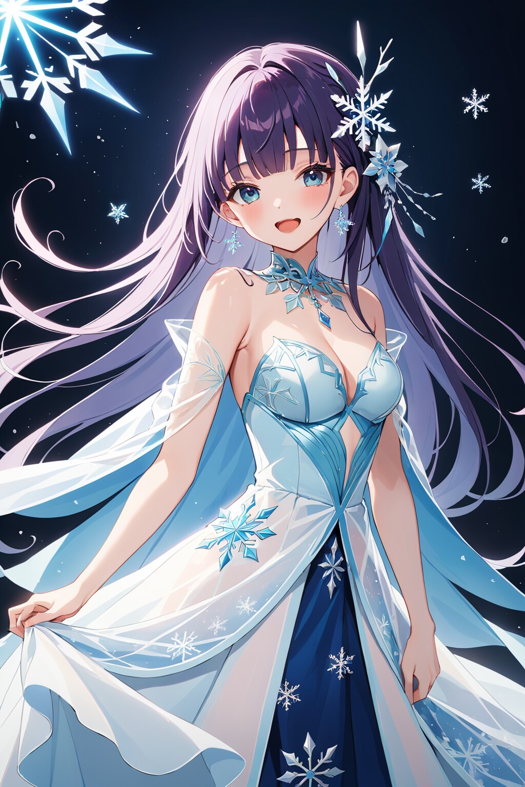 雪のステージ衣装