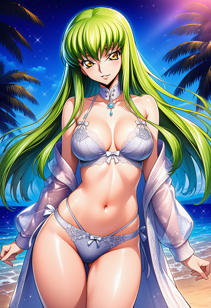 海灯の夜風に溶ける余熱 — Ocean Lights, Velvet Desire