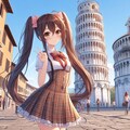 観光女子高生（ピサの斜塔） 3枚目