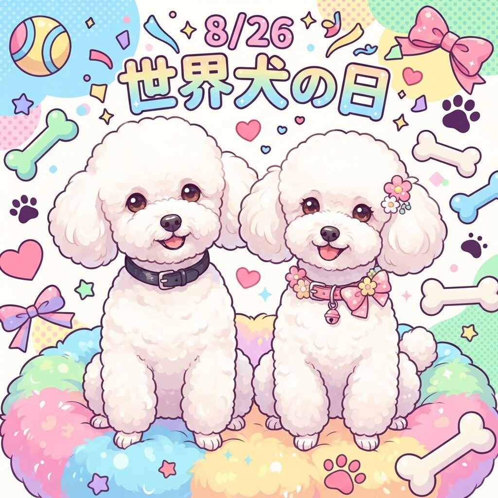 8/26 世界犬の日（ルーク、メイ） | の人気AIイラスト・グラビア