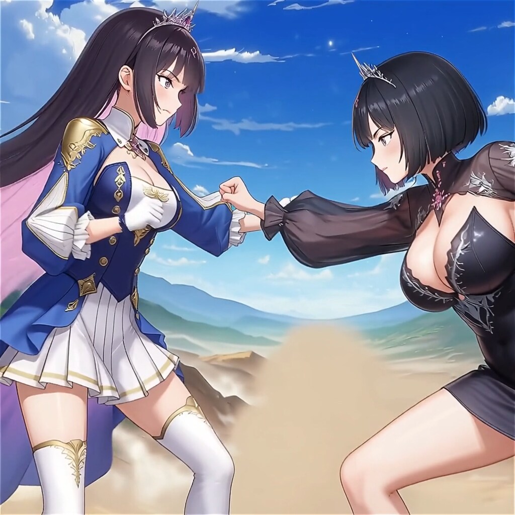 閑話：抑圧されたエロを格闘技で発散（蒼vs黒）動画あるよ