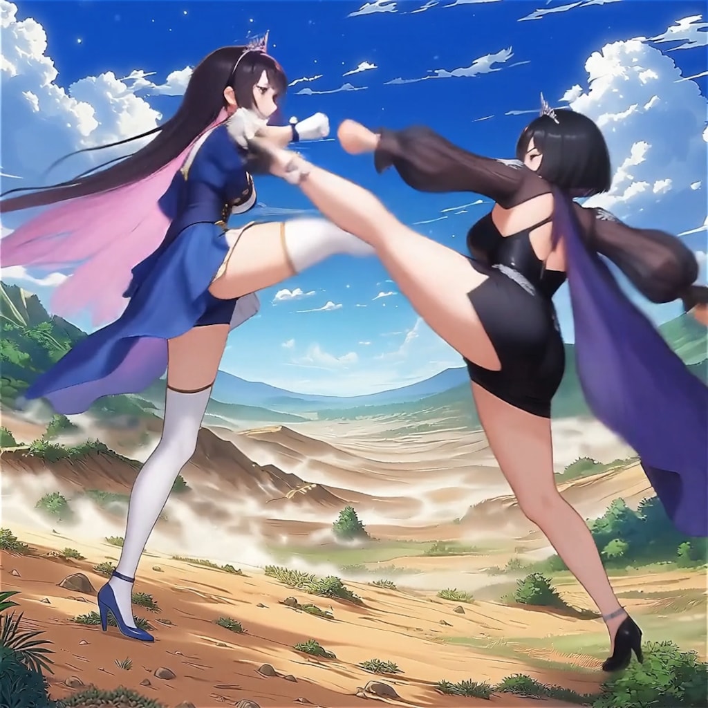 閑話：抑圧されたエロを格闘技で発散（蒼vs黒）動画あるよ