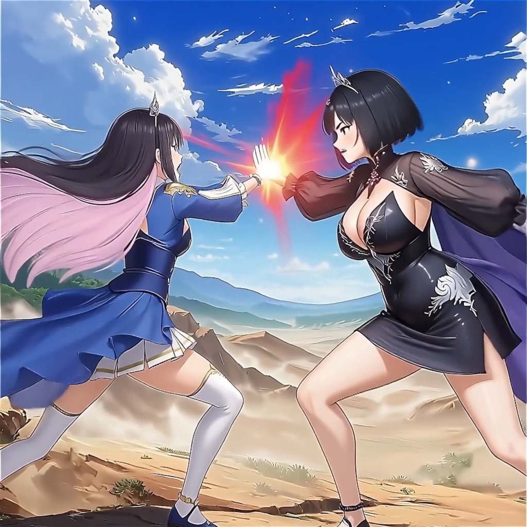 閑話：抑圧されたエロを格闘技で発散（蒼vs黒）動画あるよ