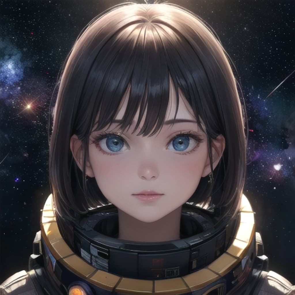 宇宙を見る少女