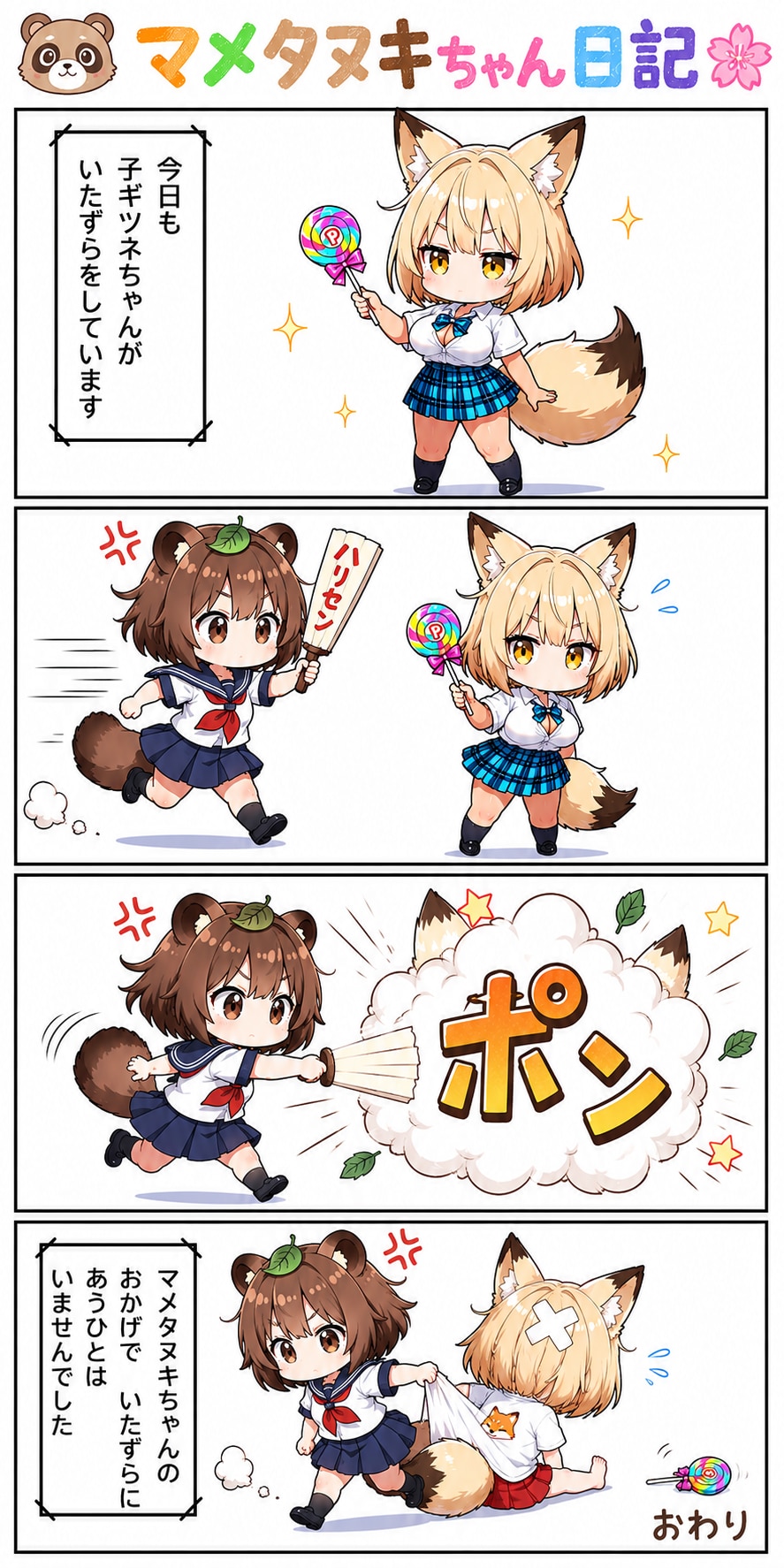 漫画マメタヌキちゃん日記