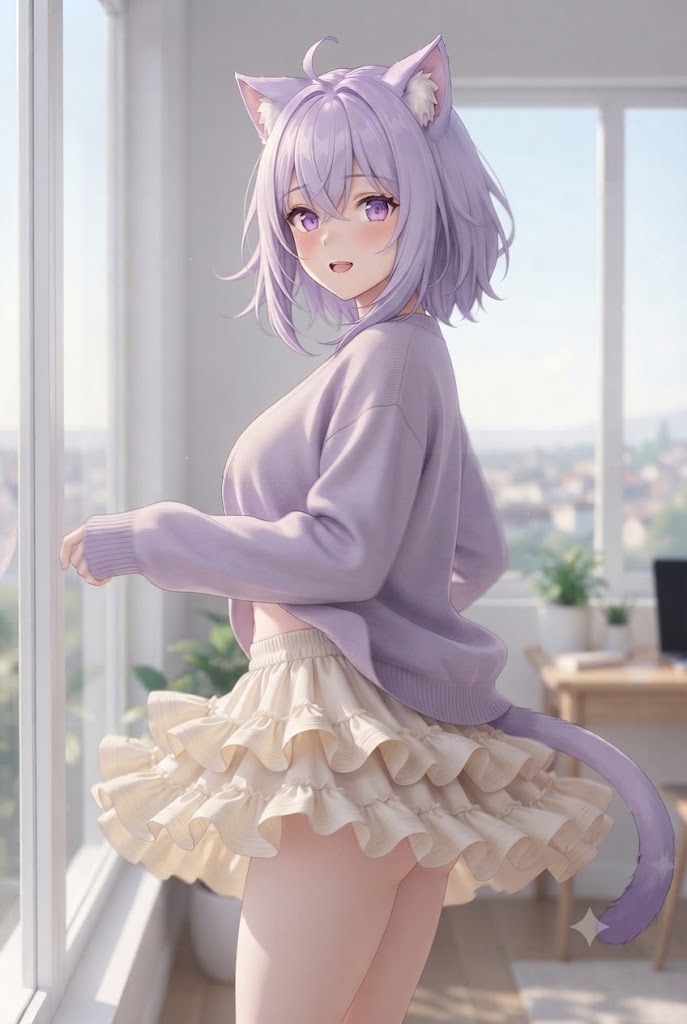 見えそうで見えない私服のシス