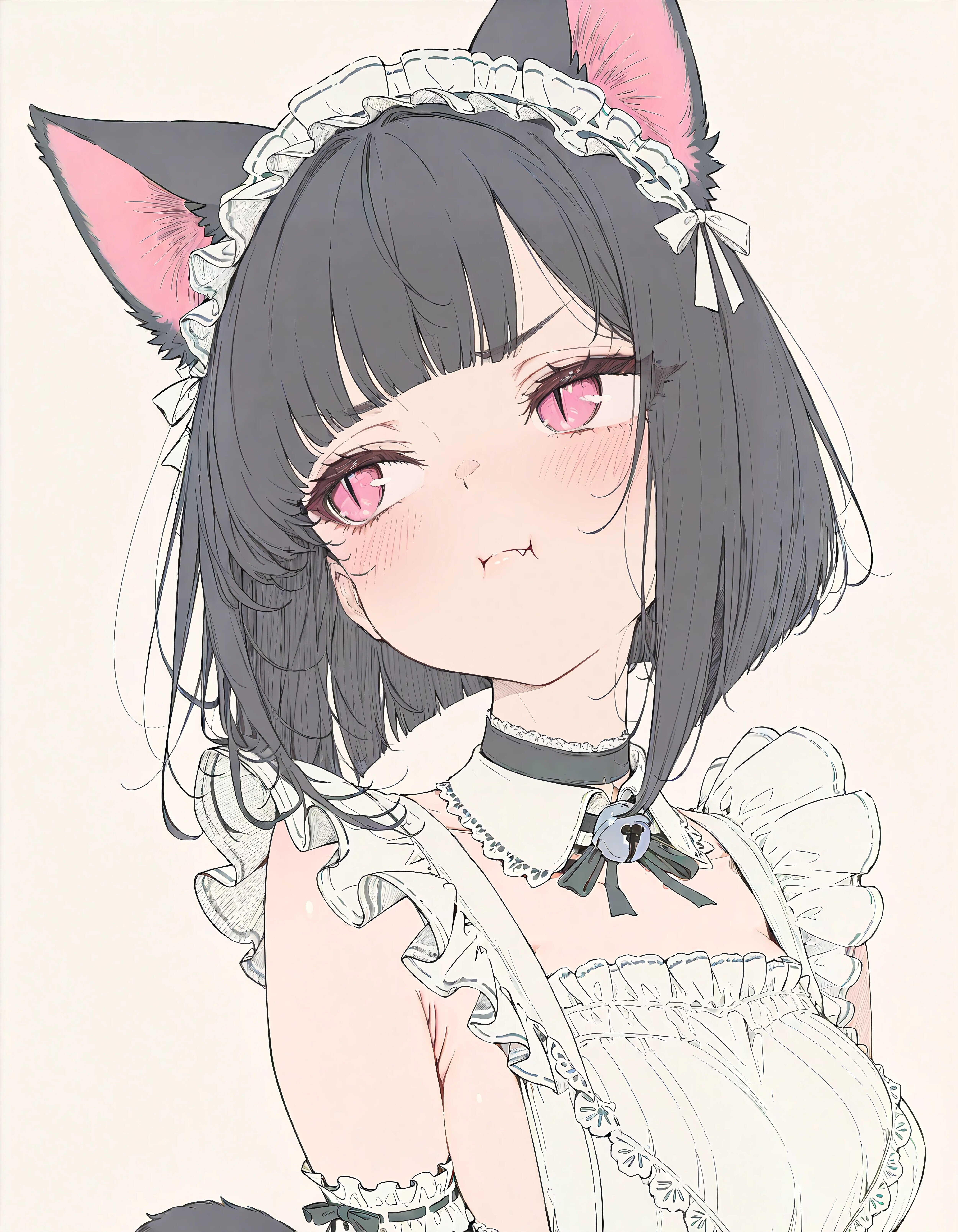 The Reluctant Feline Maid | の人気AIイラスト・グラビア