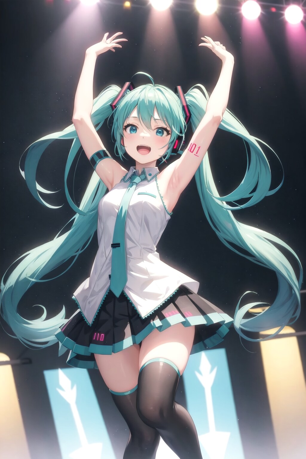 公園で歌って踊る初音ミク | の人気AIイラスト・グラビア